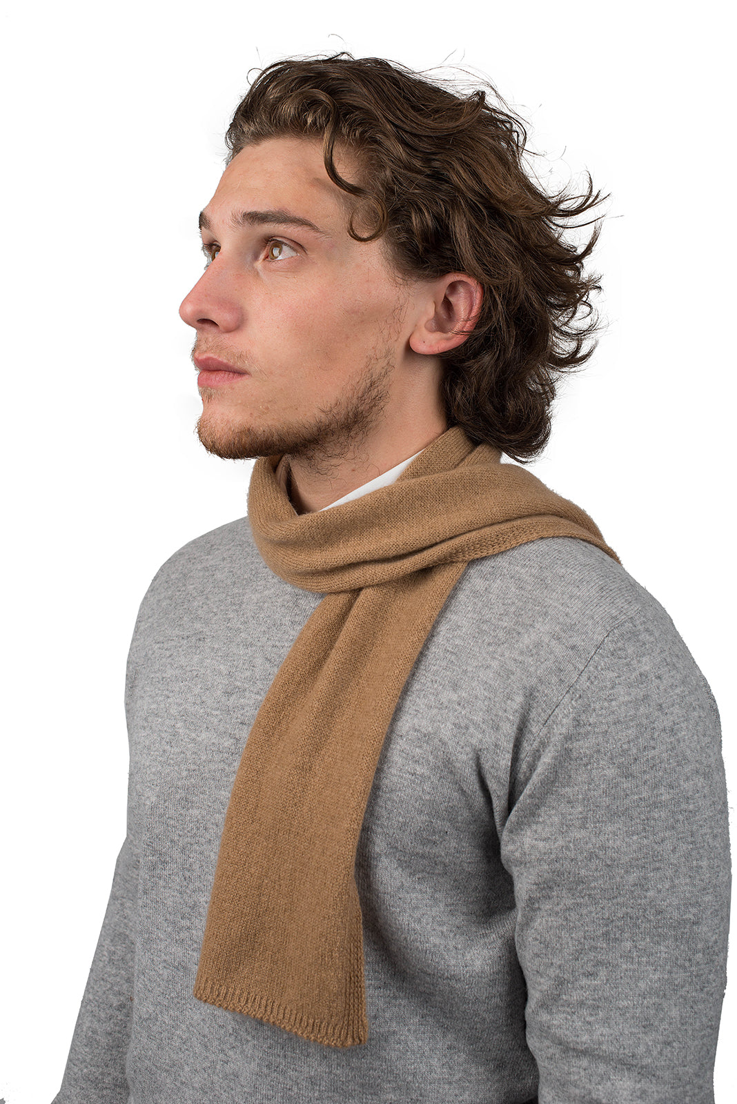 Mini Schal 100 % Kaschmir, Farbe Kamel | Dalle Piane Cashmere
