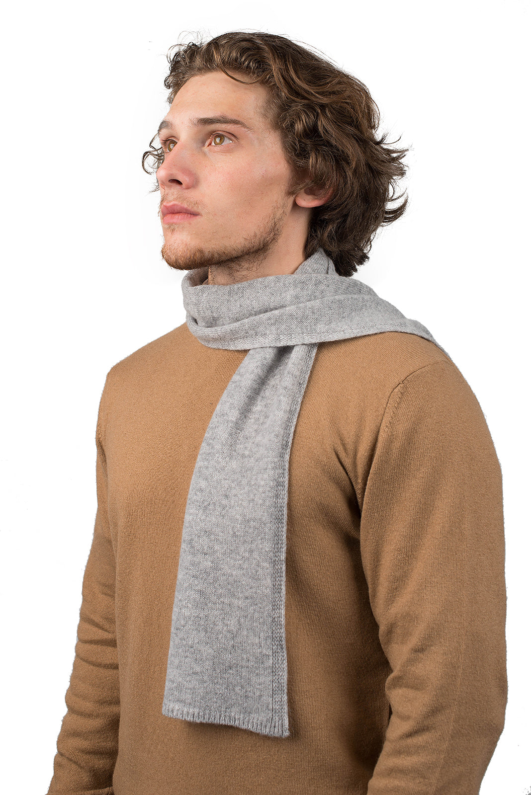 Mini Schal 100 % Kaschmir, Farbe Grau | Dalle Piane Cashmere