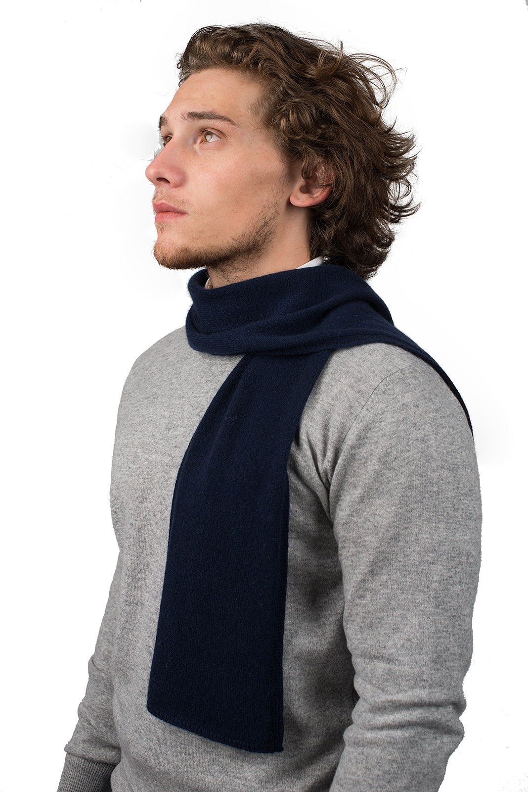 Mini Schal 100 % Kaschmir, Farbe Blau | Dalle Piane Cashmere