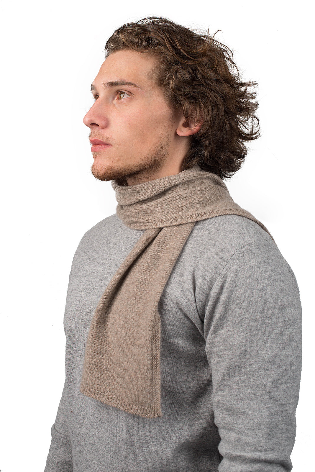 Mini Schal 100 % Kaschmir, Farbe Nerz | Dalle Piane Cashmere