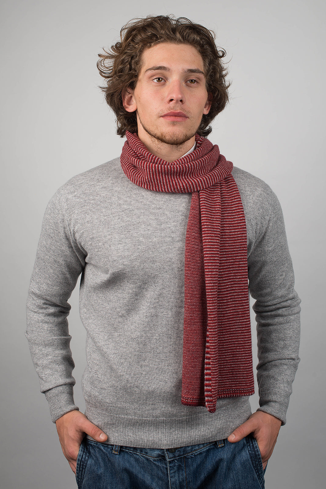 Schal mit Streifen 100% Kaschmir | Dalle Piane Cashmere