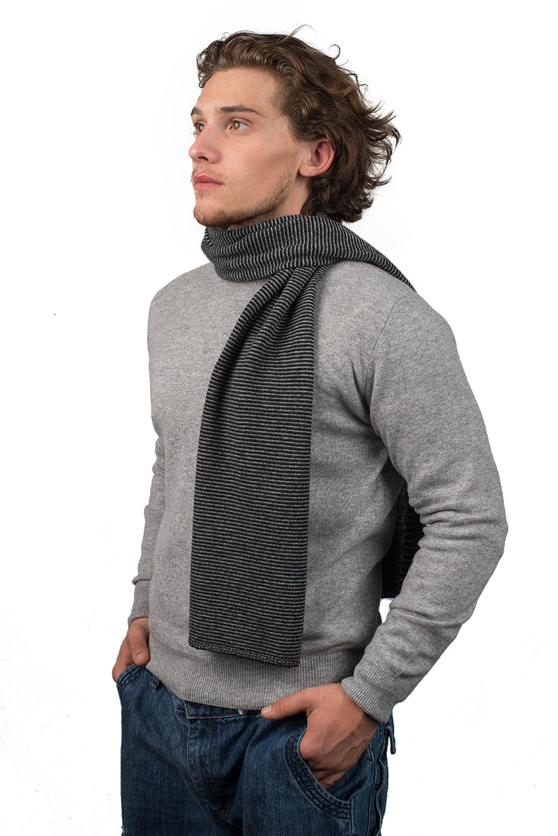 Schal mit Streifen 100% Kaschmir | Dalle Piane Cashmere