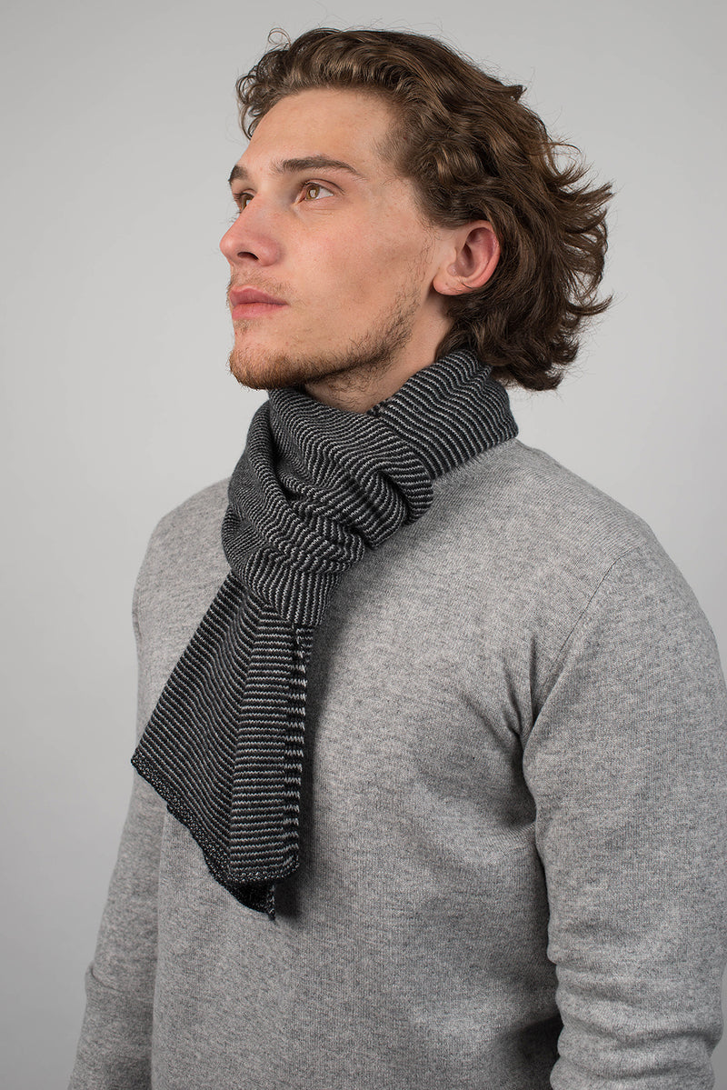 Schal mit Streifen 100% Kaschmir | Dalle Piane Cashmere