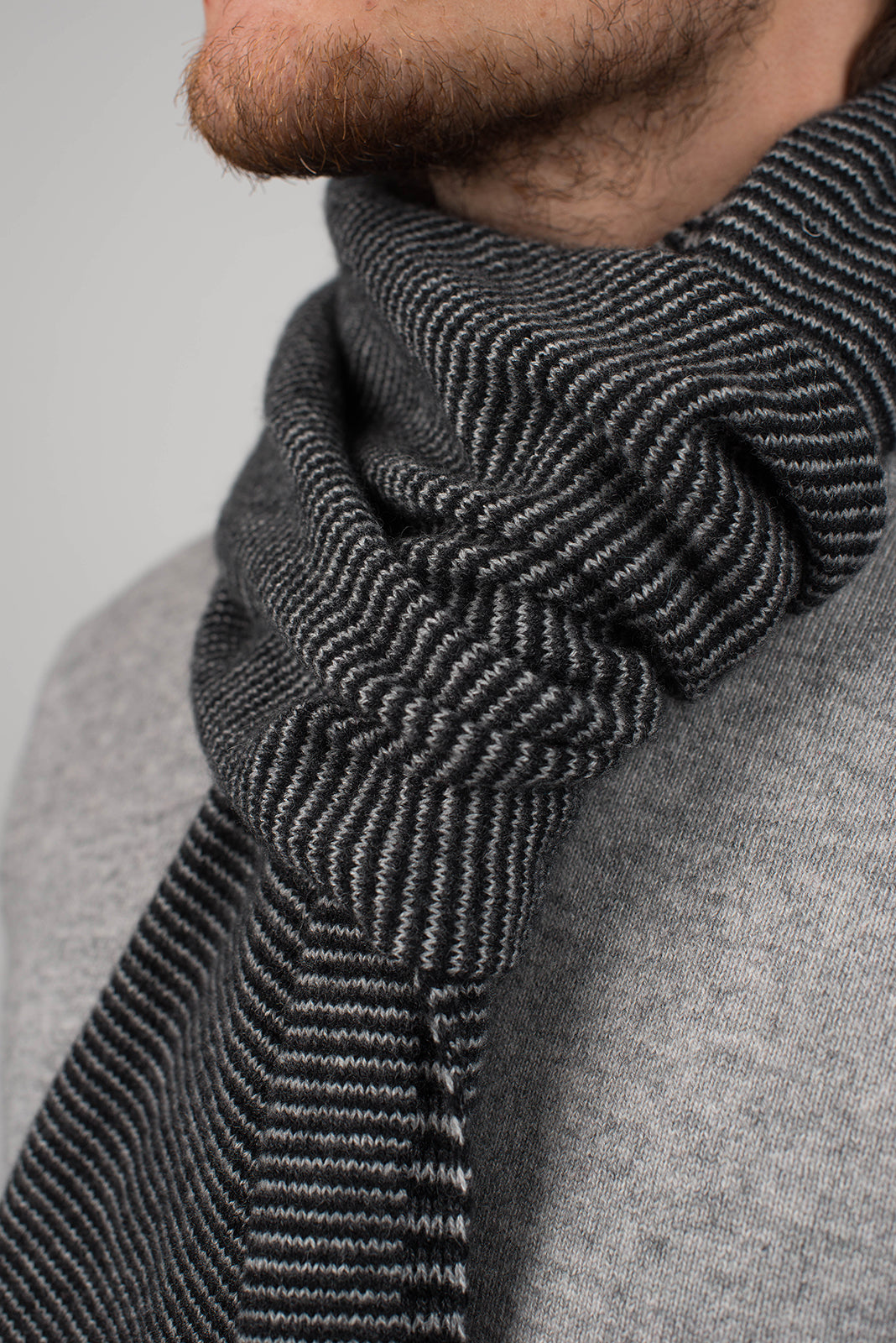 Schal mit Streifen 100% Kaschmir | Dalle Piane Cashmere
