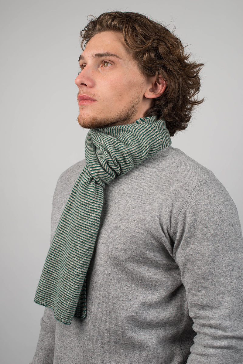 Schal mit Streifen 100% Kaschmir | Dalle Piane Cashmere