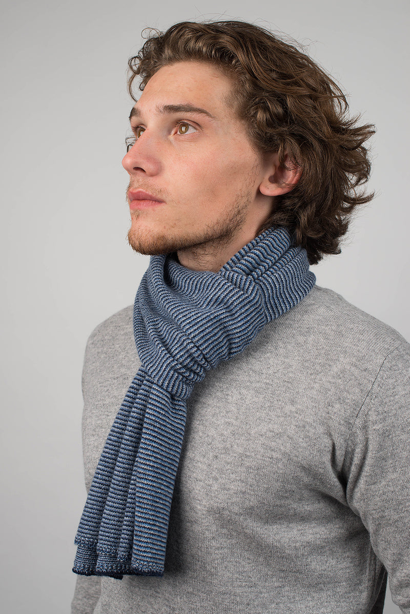 Schal mit Streifen 100% Kaschmir | Dalle Piane Cashmere