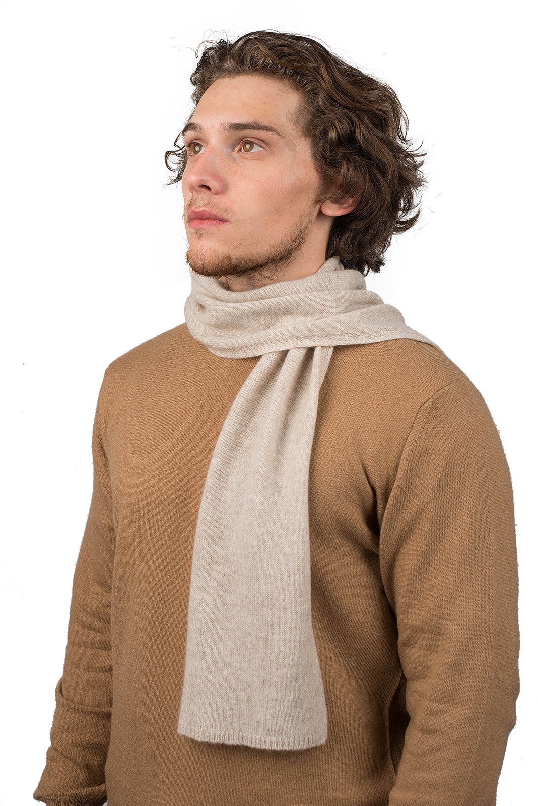 Mini Schal 100 % Kaschmir, Farbe Beige | Dalle Piane Cashmere