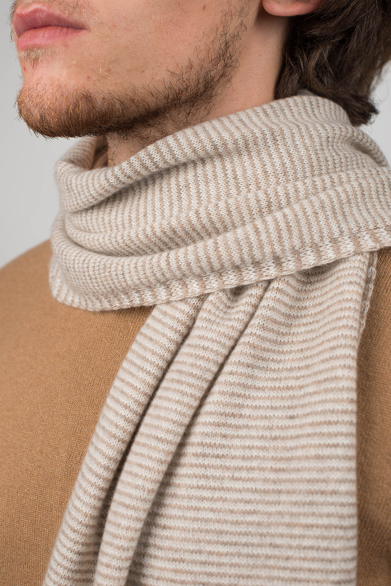 Schal mit Streifen 100% Kaschmir | Dalle Piane Cashmere