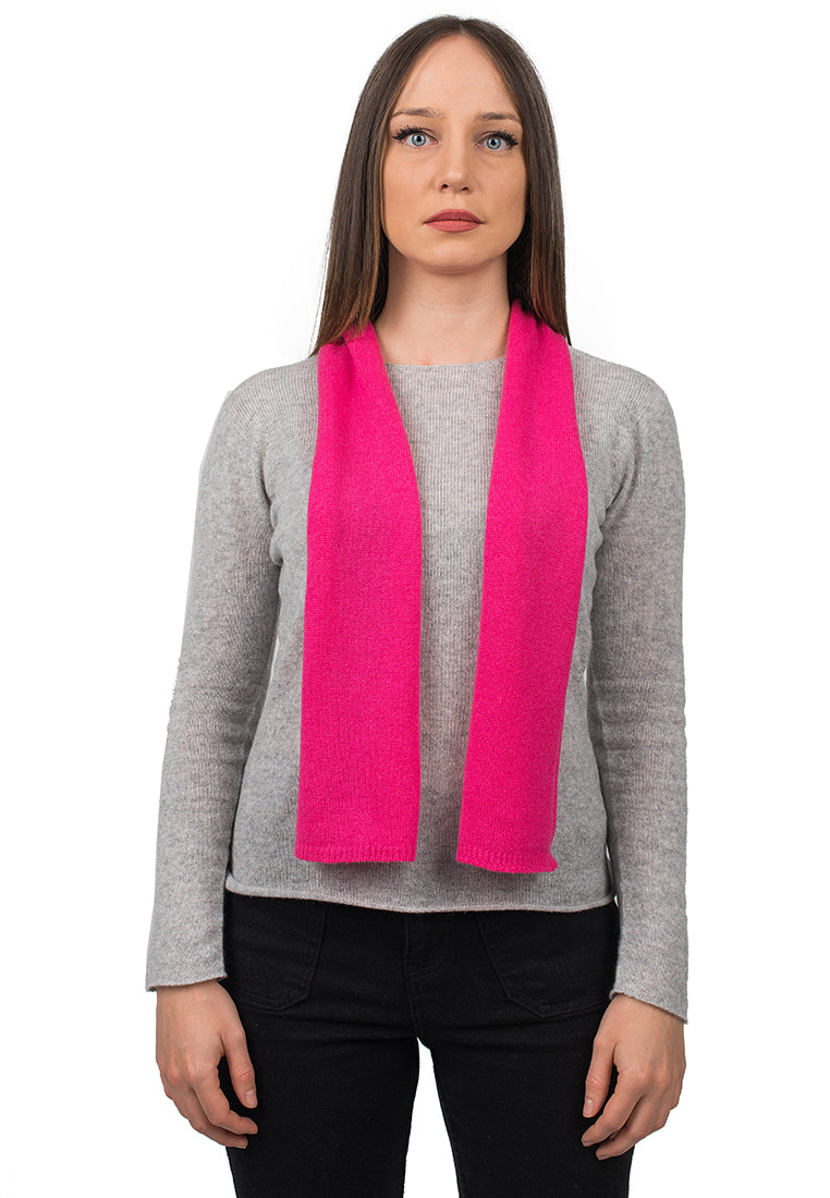 Mini Schal 100 % Kaschmir, Farbe Fuchsia | Dalle Piane Cashmere