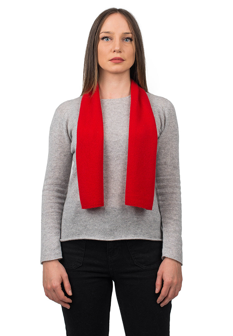 Mini Schal 100 % Kaschmir, Farbe Rot | Dalle Piane Cashmere