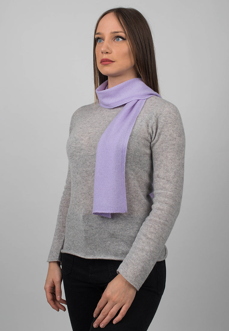 Mini Schal 100 % Kaschmir, Farbe Flieder, Ansicht 2 | Dalle Piane Cashmere