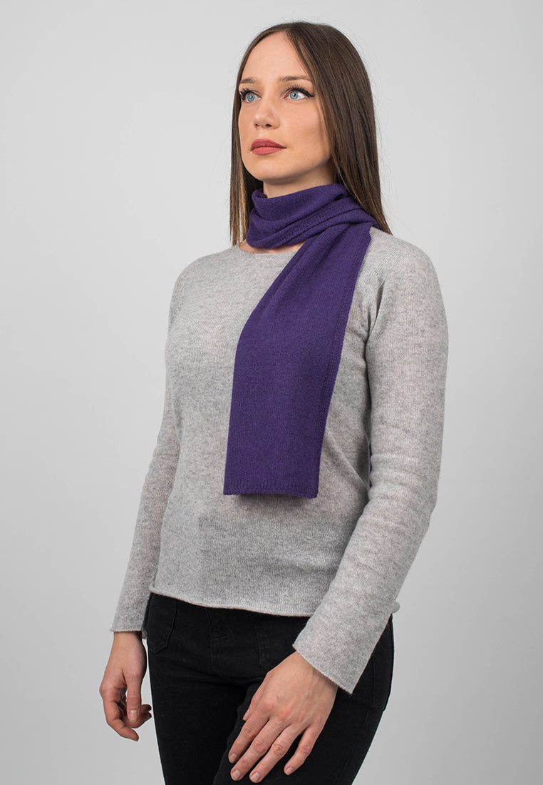 Mini Schal 100 % Kaschmir, Farbe Violett, Ansicht 2 | Dalle Piane Cashmere