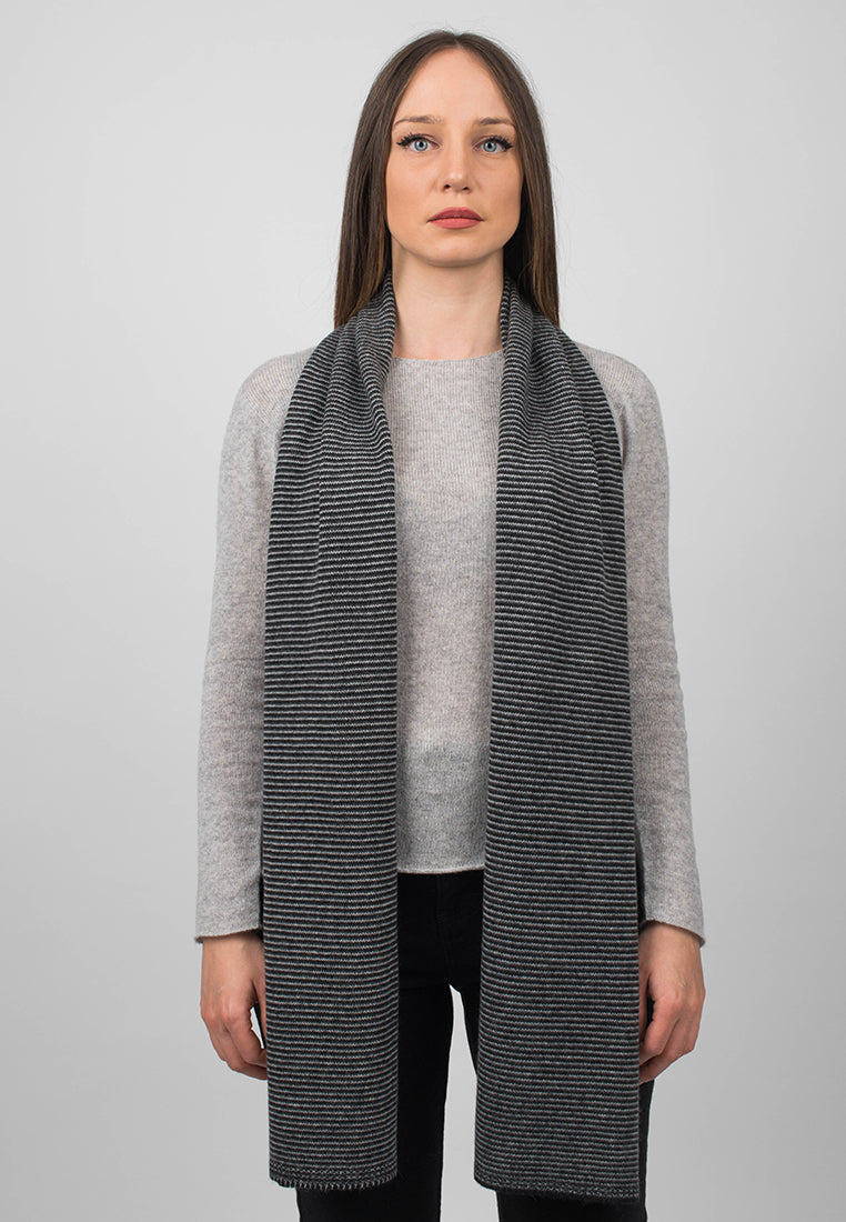 Schal mit Streifen 100% Kaschmir | Dalle Piane Cashmere