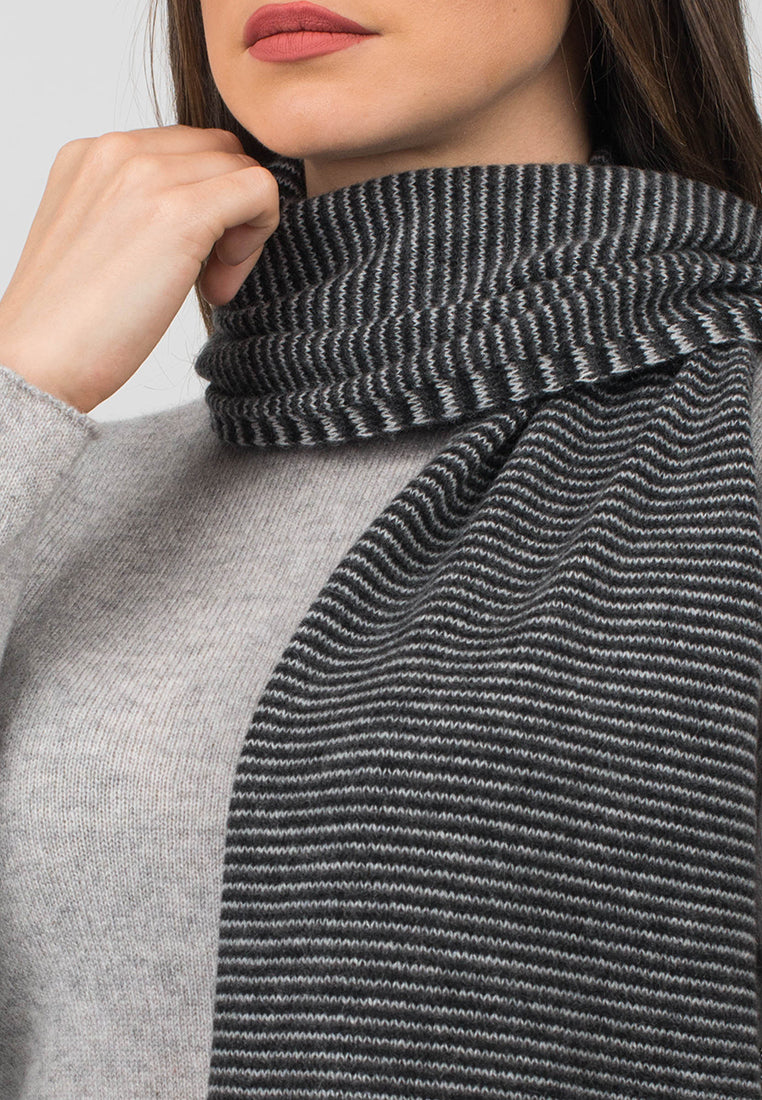 Schal mit Streifen 100% Kaschmir | Dalle Piane Cashmere