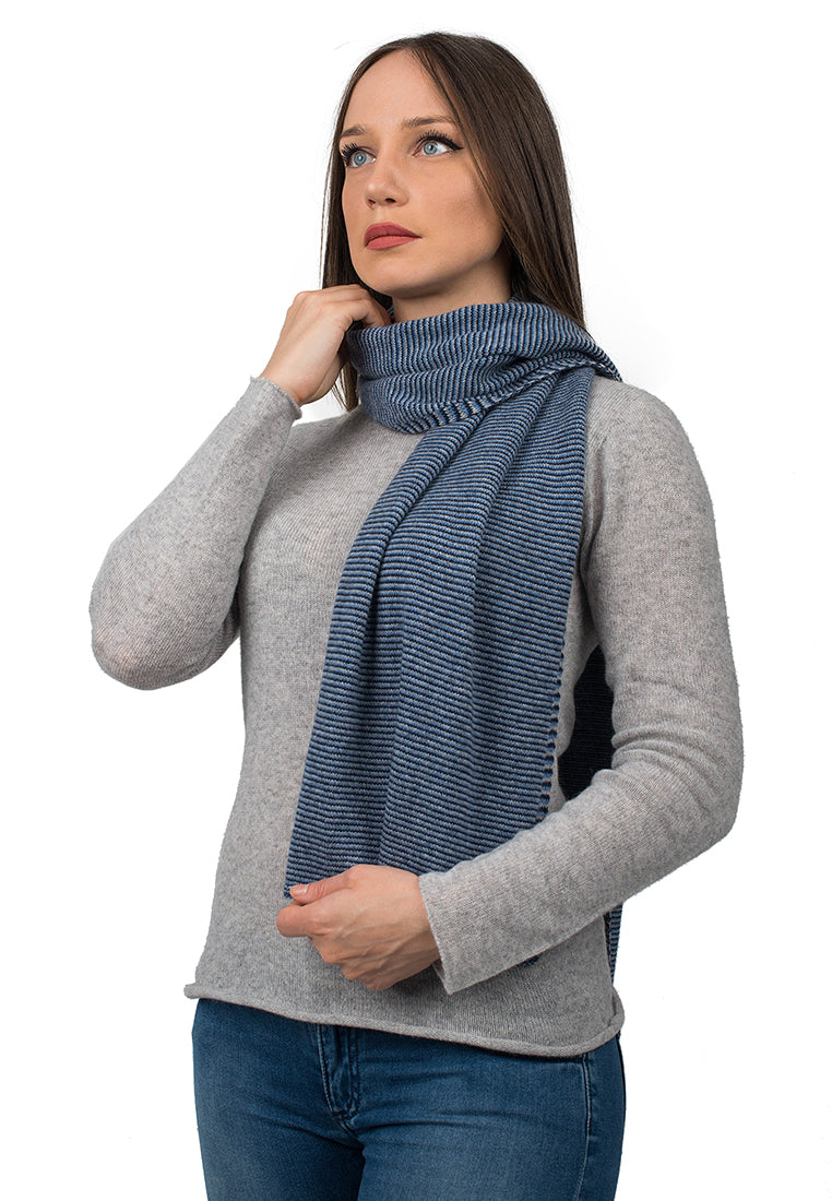 Schal mit Streifen 100% Kaschmir | Dalle Piane Cashmere