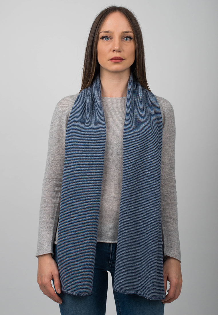 Schal mit Streifen 100% Kaschmir | Dalle Piane Cashmere