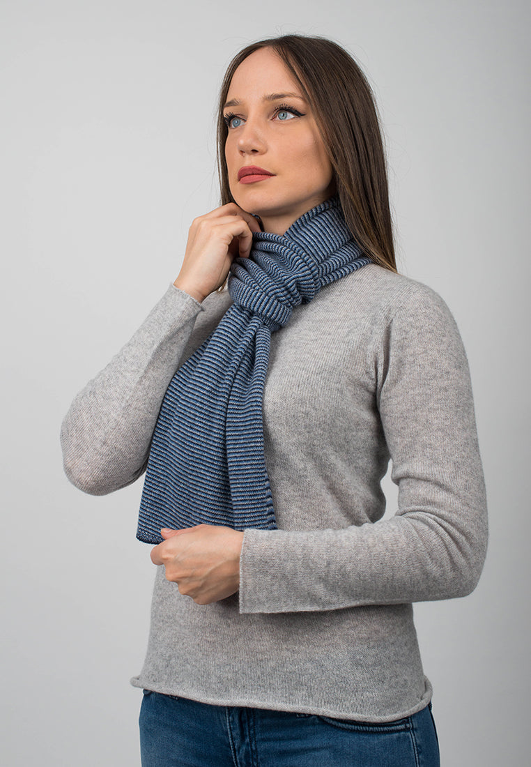 Schal mit Streifen 100% Kaschmir | Dalle Piane Cashmere