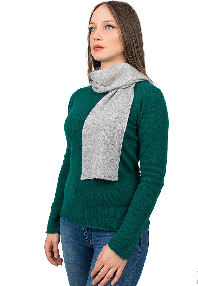 Mini Schal 100 % Kaschmir, Farbe Grau | Dalle Piane Cashmere