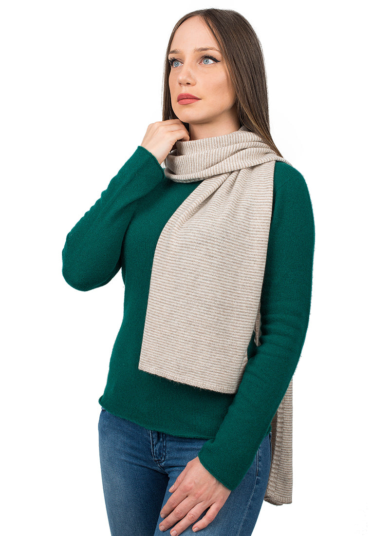 Schal mit Streifen 100% Kaschmir | Dalle Piane Cashmere