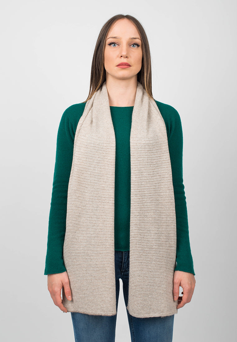 Schal mit Streifen 100% Kaschmir | Dalle Piane Cashmere