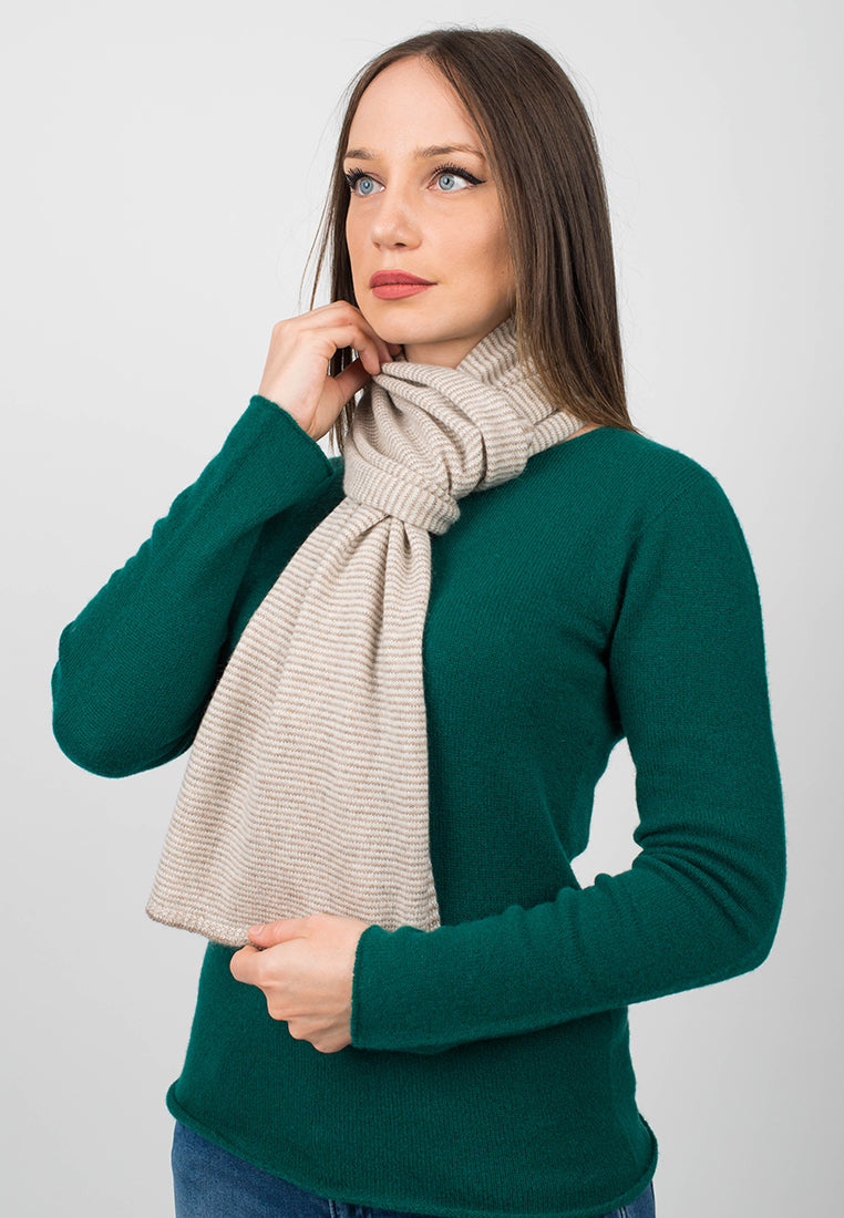 Schal mit Streifen 100% Kaschmir | Dalle Piane Cashmere