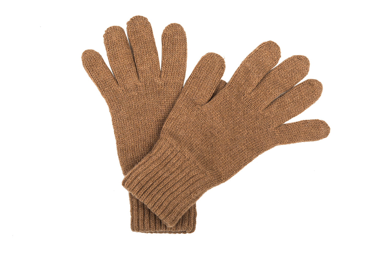Damenhandschuhe aus Kaschmirmischung, Farbe Kamel, Ansicht 2 | Dalle Piane Cashmere