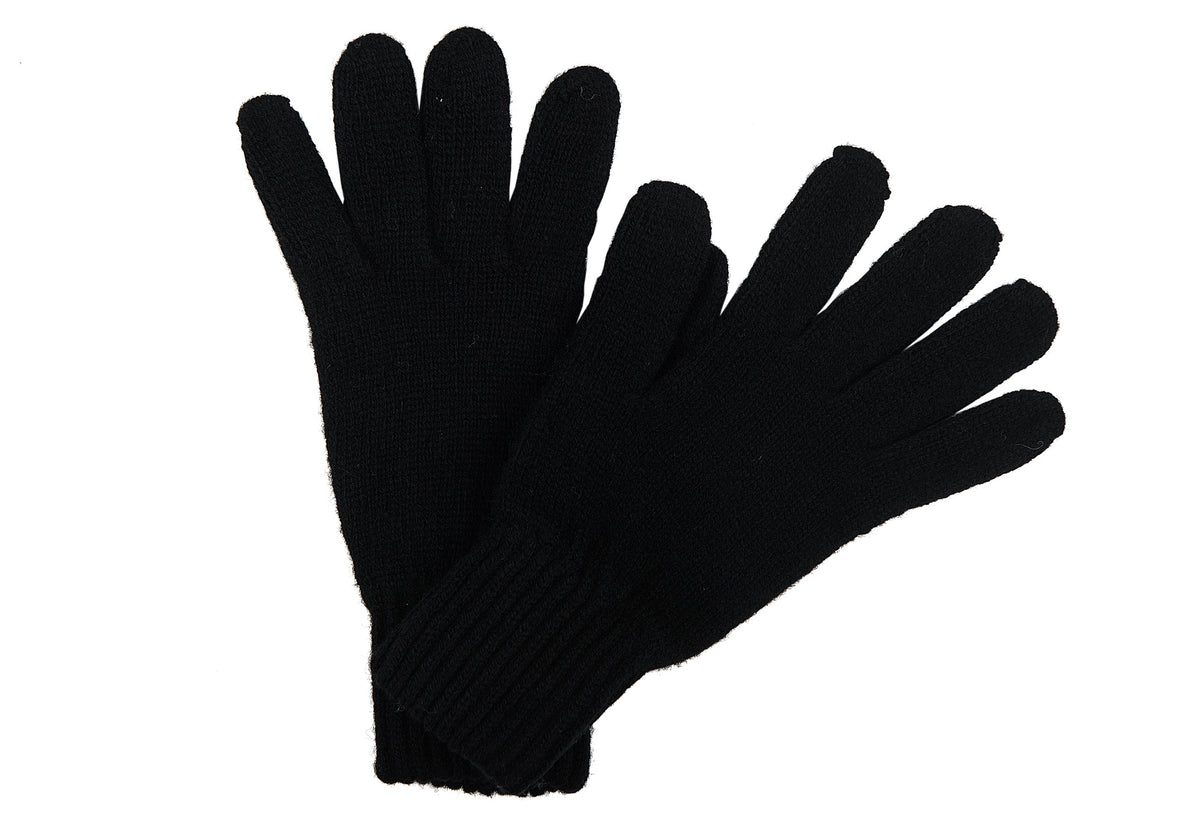 Damenhandschuhe aus Kaschmirmischung, Farbe Schwarz, Ansicht 2 | Dalle Piane Cashmere