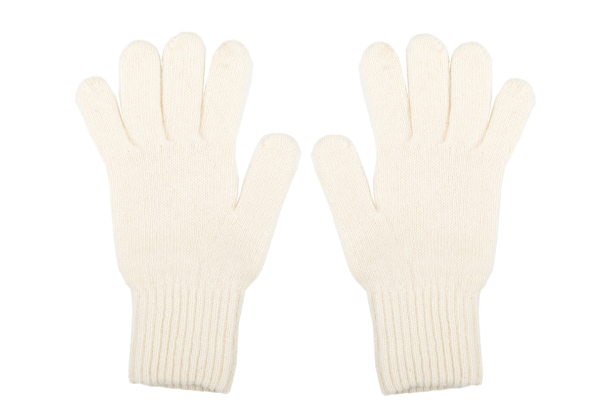 Damenhandschuhe aus Kaschmirmischung, Farbe Creme | Dalle Piane Cashmere