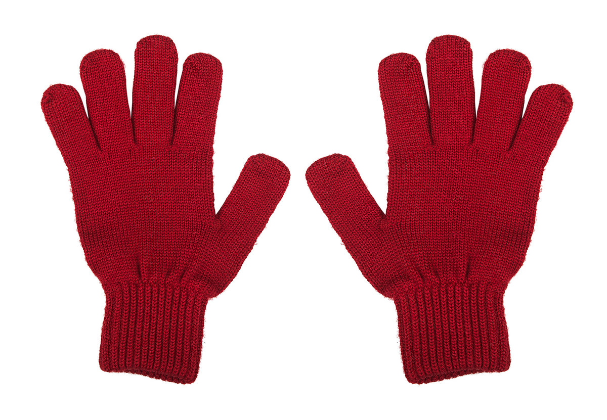Damenhandschuhe aus Kaschmirmischung, Farbe Rot | Dalle Piane Cashmere