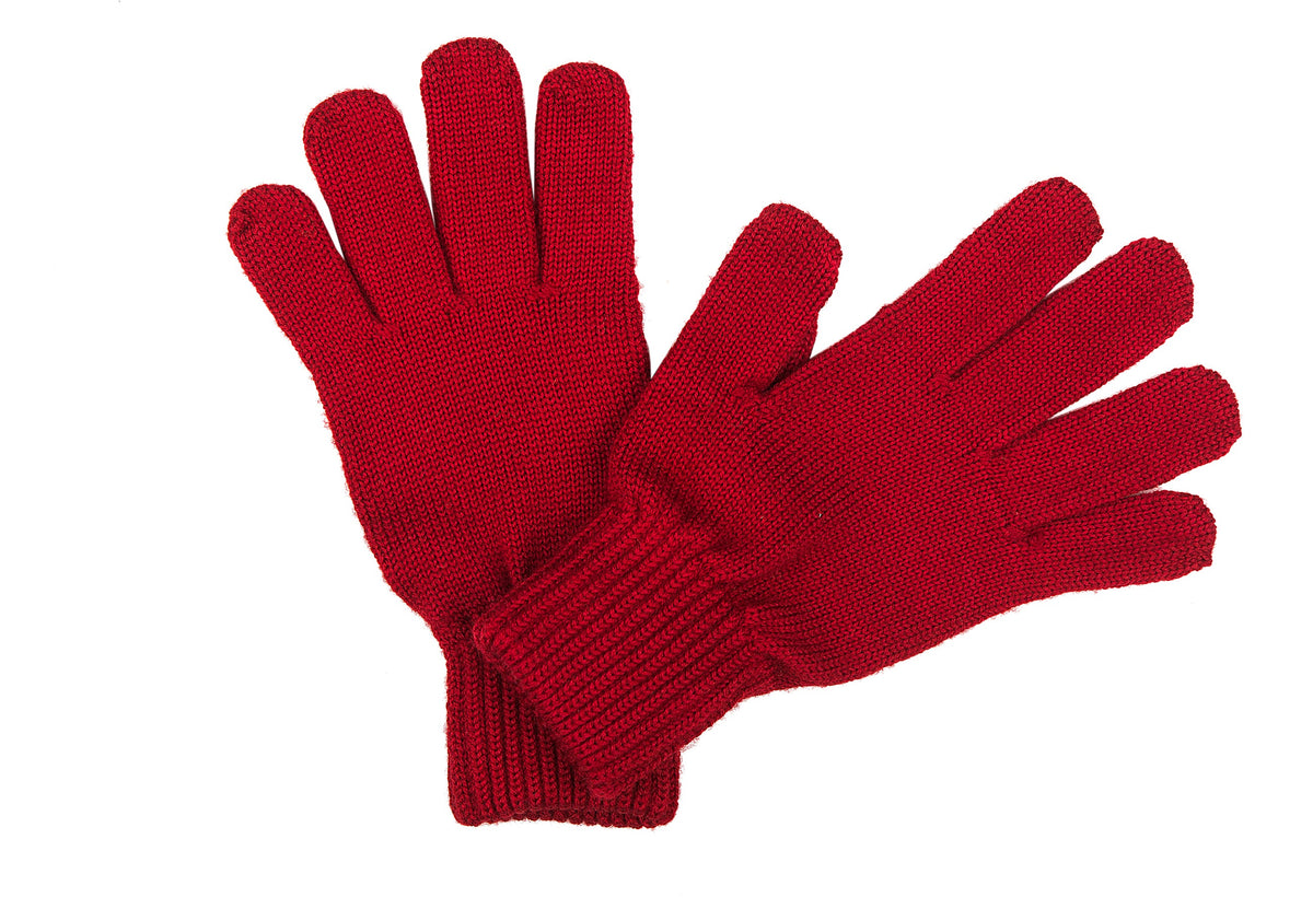 Damenhandschuhe aus Kaschmirmischung, Farbe Rot, Ansicht 2 | Dalle Piane Cashmere
