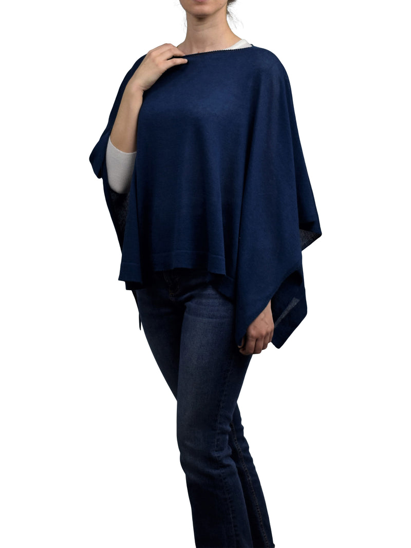 Poncho 85% Baumwolle 15% Kaschmir | Dalle Piane Cashmere