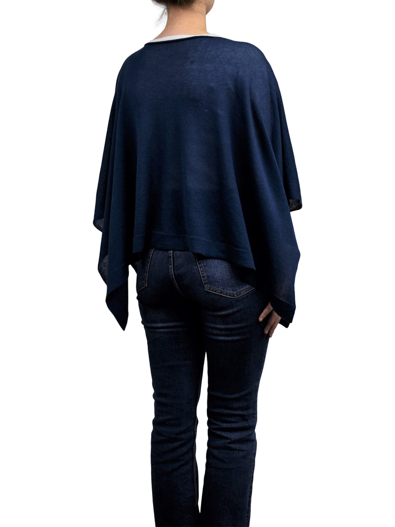 Poncho 85% Baumwolle 15% Kaschmir | Dalle Piane Cashmere