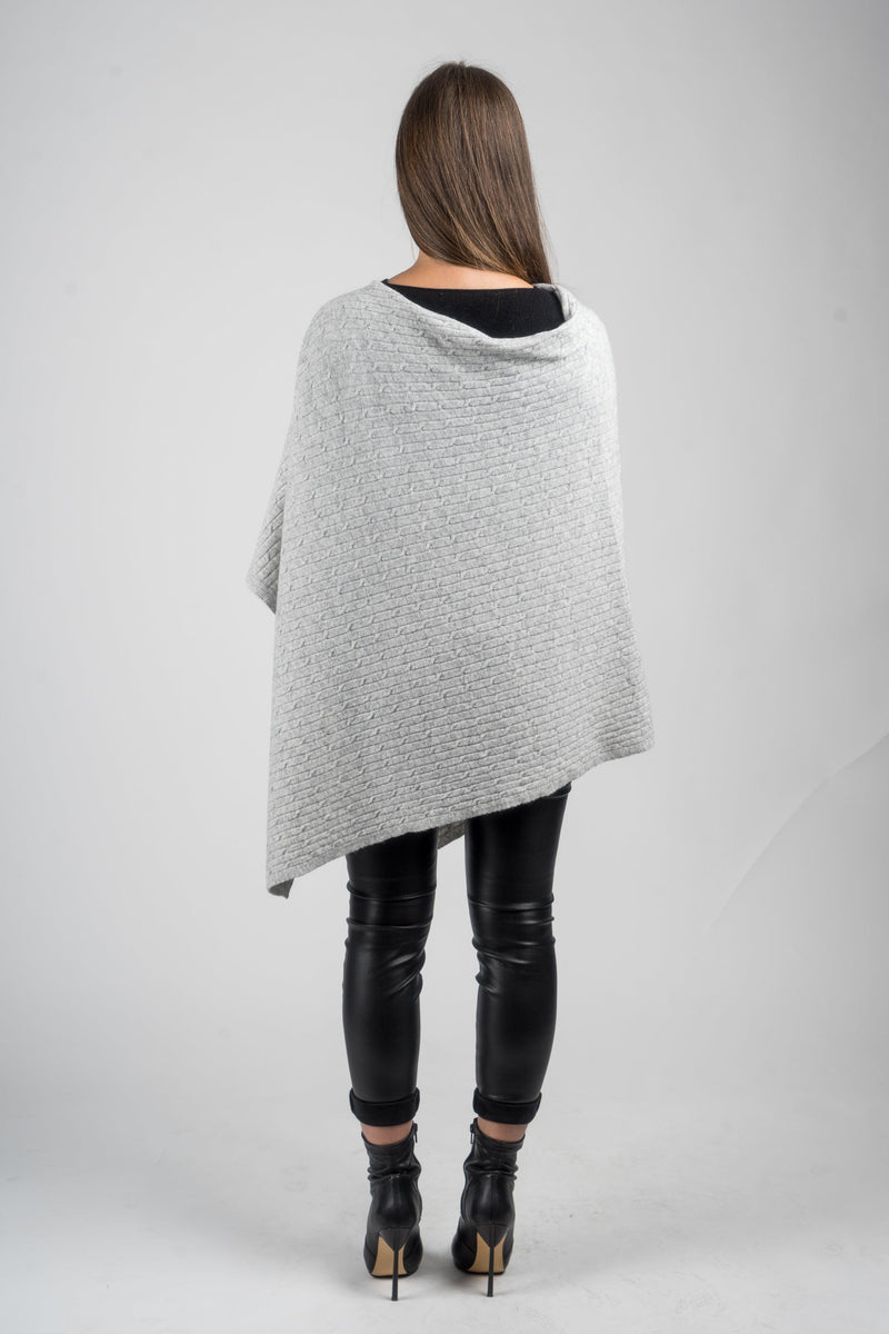 Geflochtener Poncho aus Kaschmirmischung | Dalle Piane Cashmere