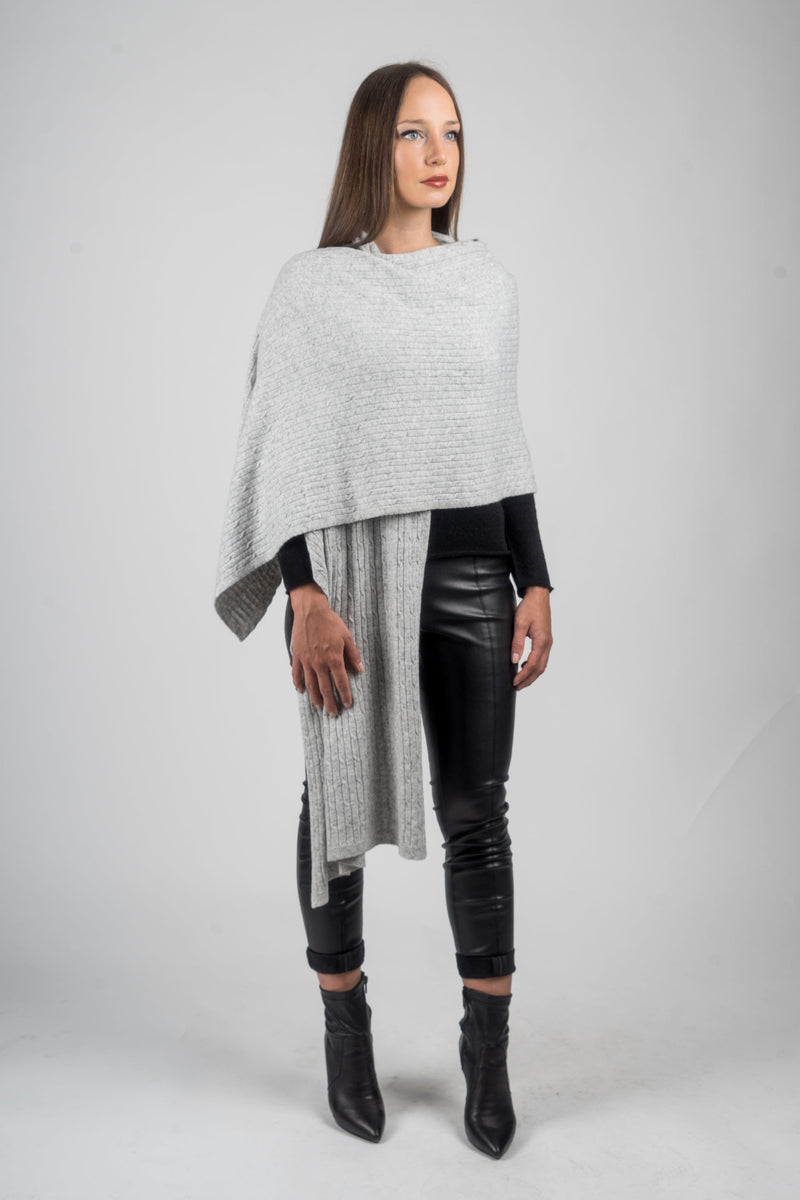 Geflochtene Stola aus Kaschmirmischung | Dalle Piane Cashmere