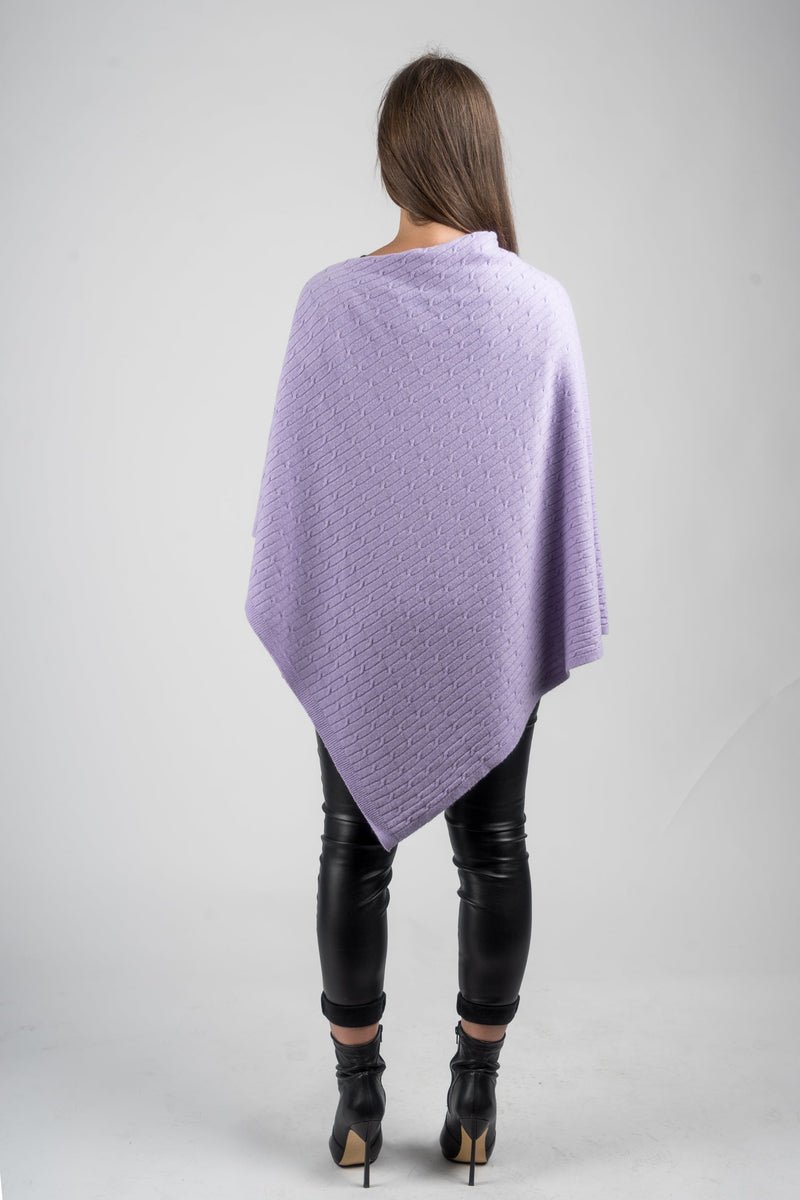 Geflochtener Poncho aus Kaschmirmischung | Dalle Piane Cashmere