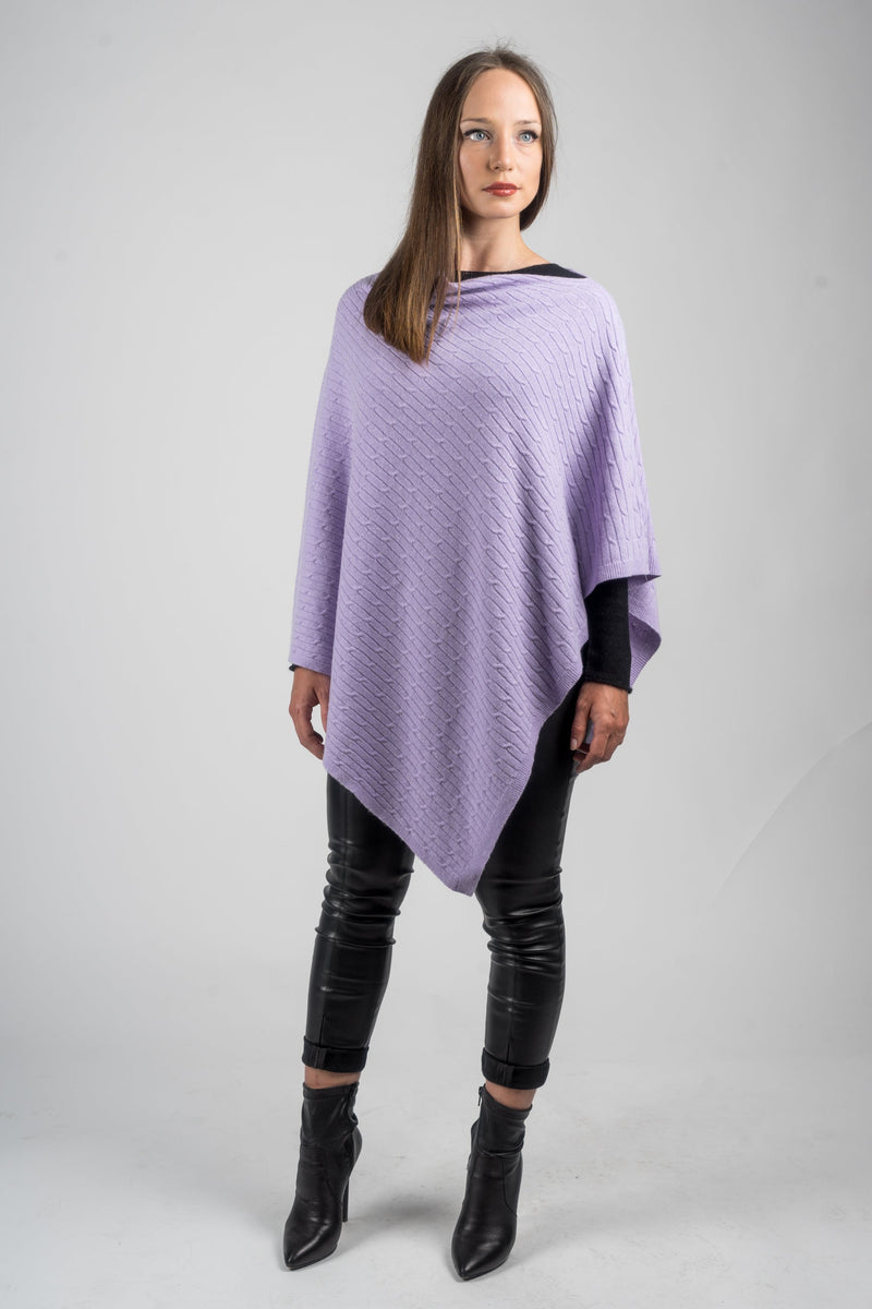 Geflochtener Poncho aus Kaschmirmischung | Dalle Piane Cashmere