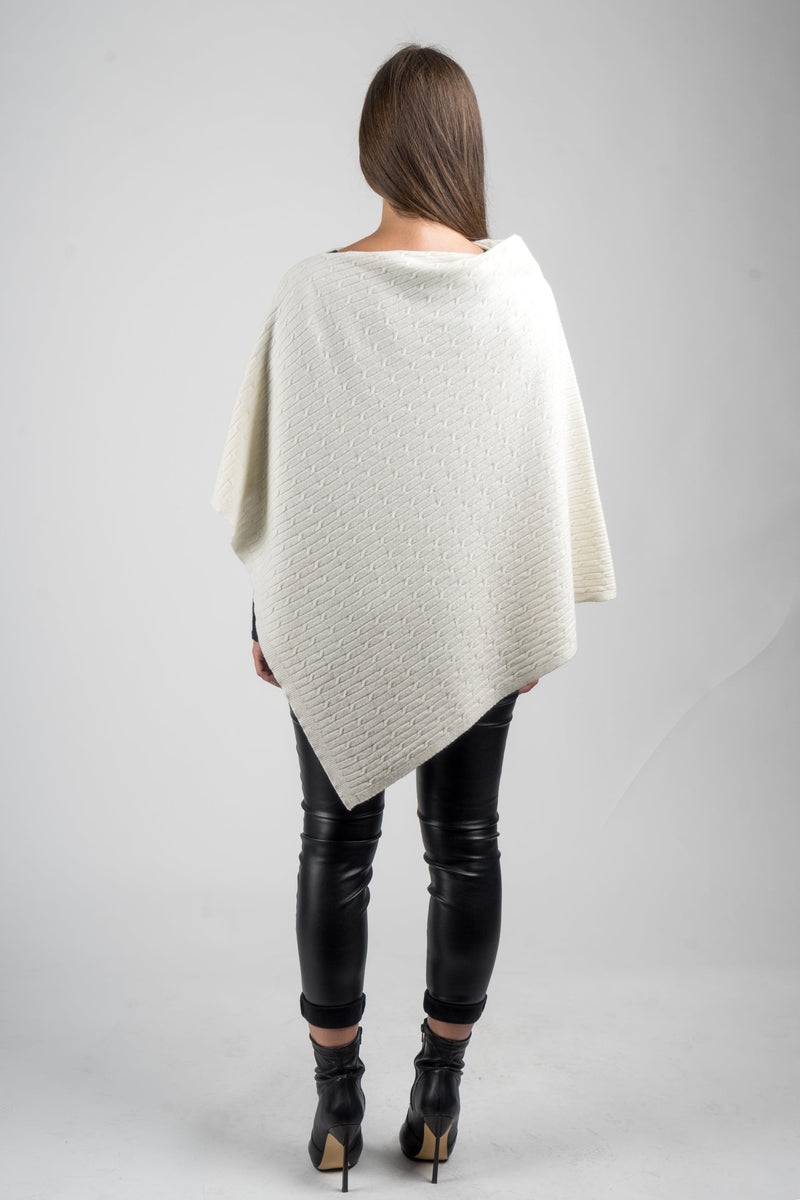 Geflochtener Poncho aus Kaschmirmischung | Dalle Piane Cashmere