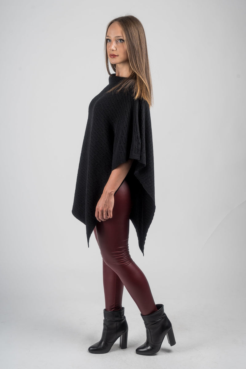 Geflochtener Poncho aus Kaschmirmischung | Dalle Piane Cashmere