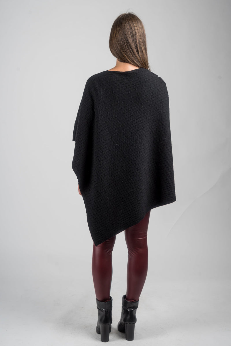 Geflochtener Poncho aus Kaschmirmischung | Dalle Piane Cashmere