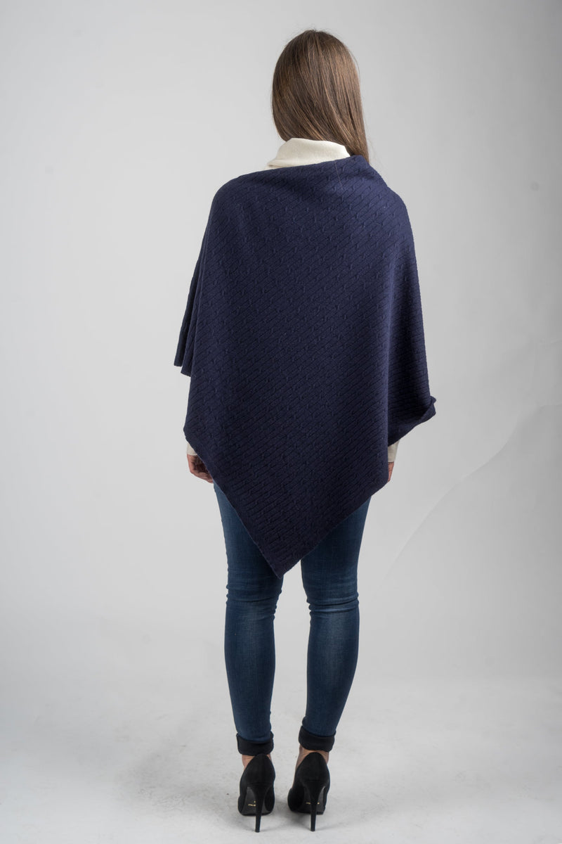 Geflochtener Poncho aus Kaschmirmischung | Dalle Piane Cashmere