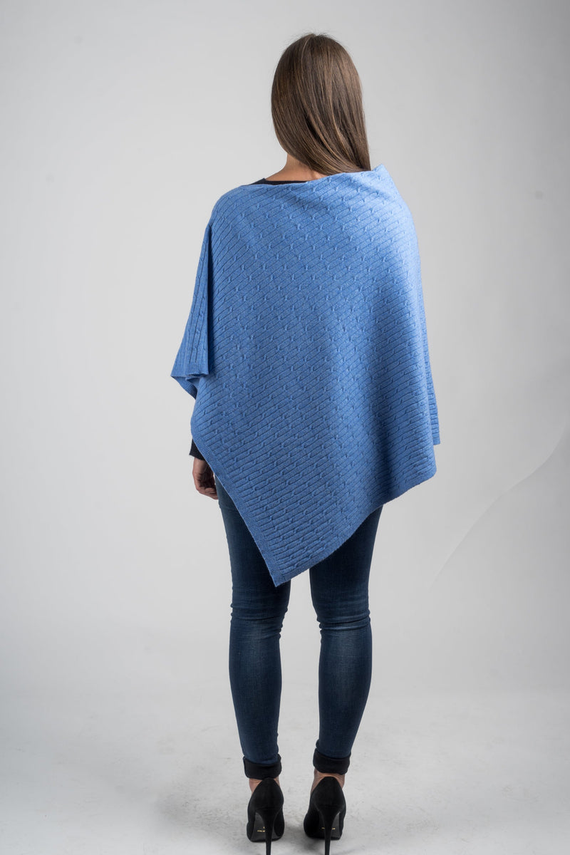 Geflochtener Poncho aus Kaschmirmischung | Dalle Piane Cashmere