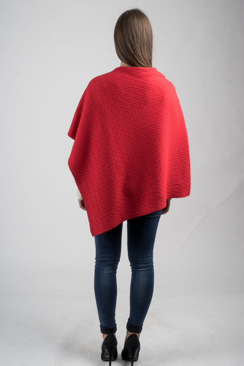 Geflochtener Poncho aus Kaschmirmischung | Dalle Piane Cashmere