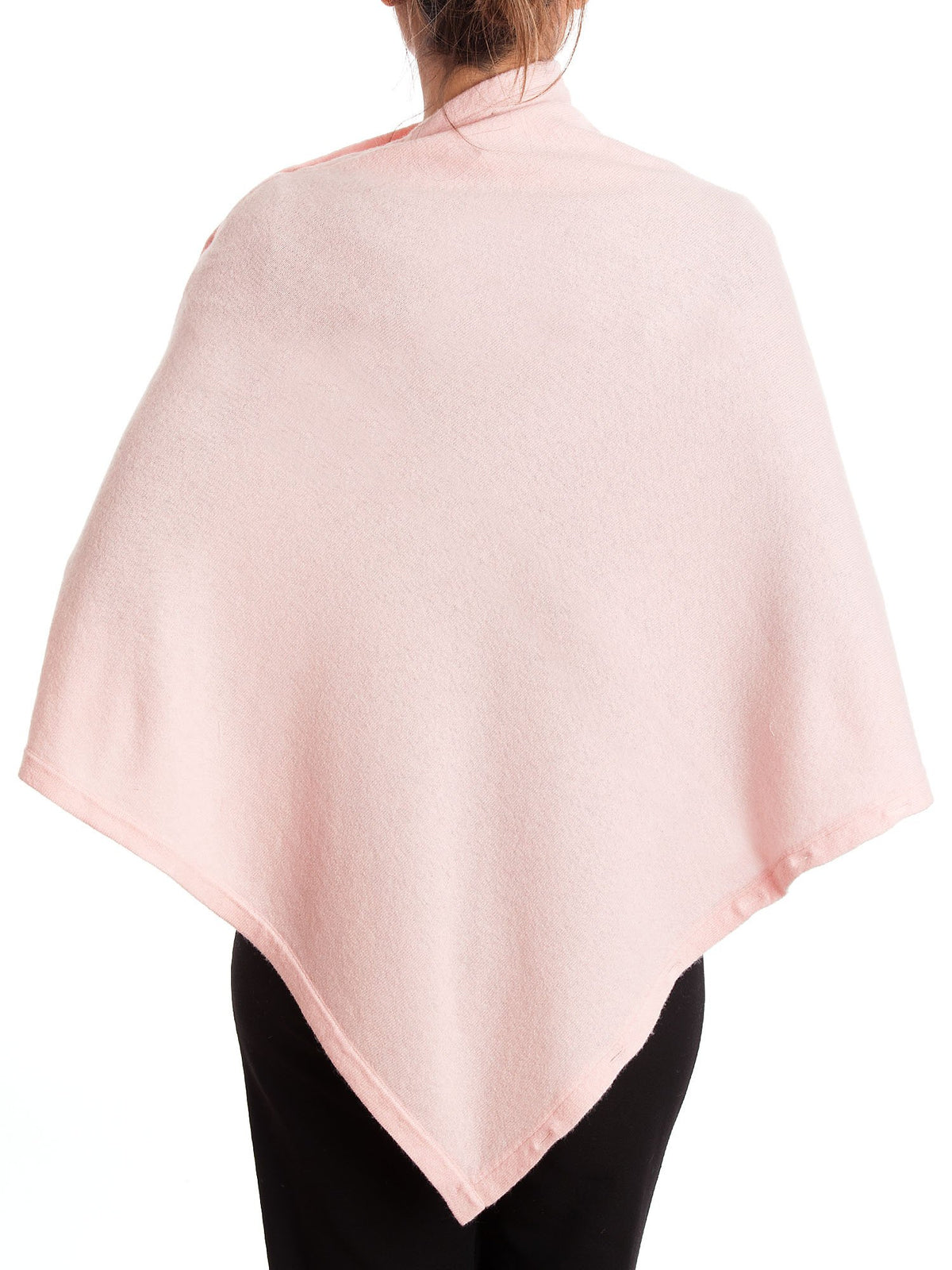 Poncho aus Kaschmirmischung mit Knöpfen, Farbe Rosa, Ansicht 3 | Dalle Piane Cashmere
