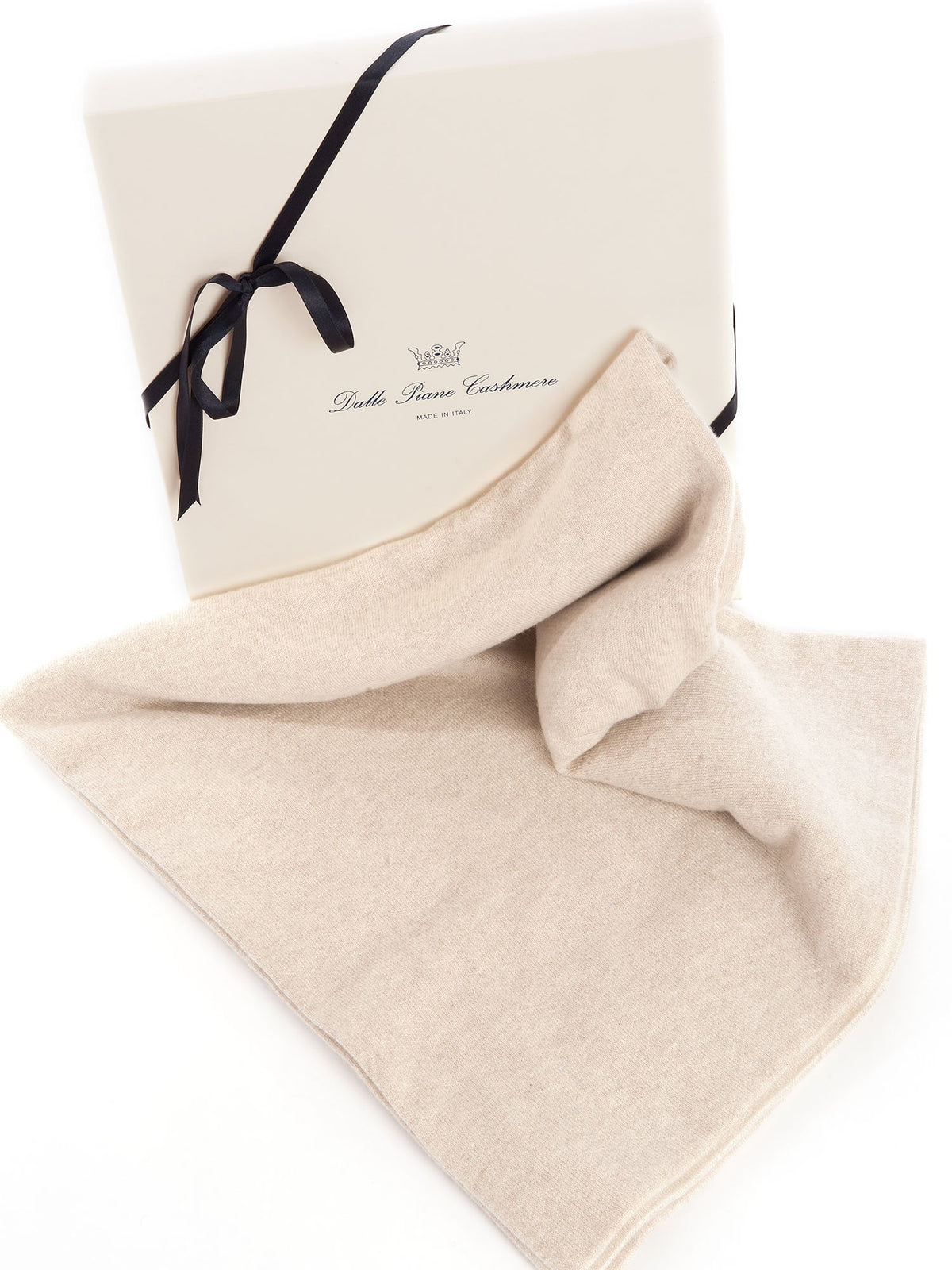Zwei Farben Babydecke 100 % Kaschmir, Farbe Beige | Dalle Piane Cashmere