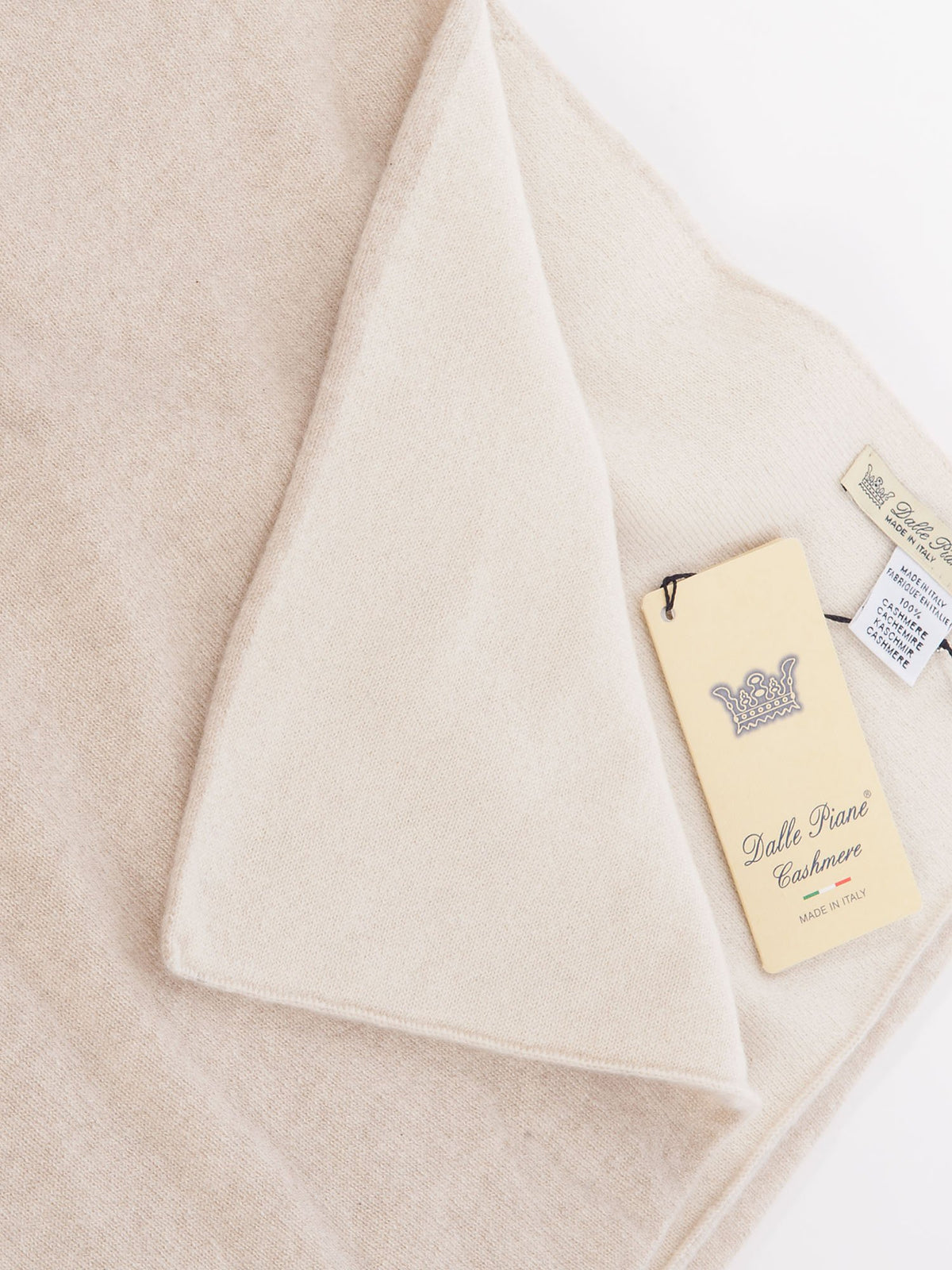 Zwei Farben Babydecke 100 % Kaschmir, Farbe Beige, Ansicht 2 | Dalle Piane Cashmere