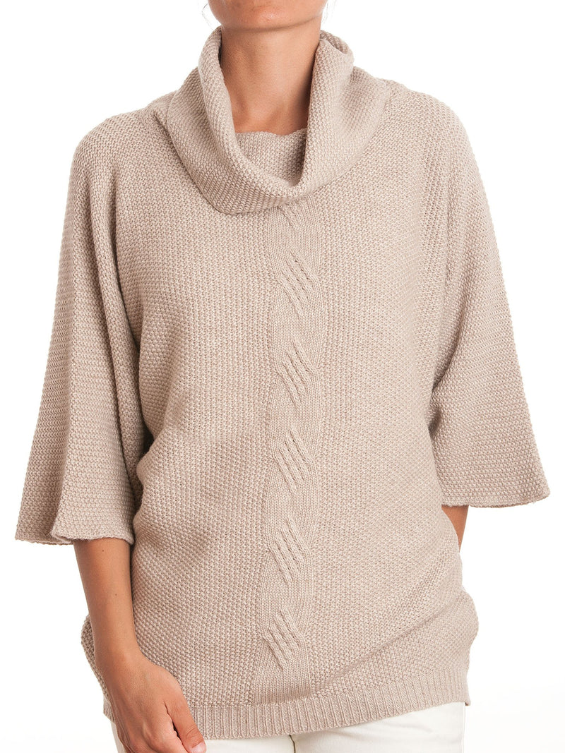 Jersey mit Geflecht aus Mixed Kaschmir | Dalle Piane Cashmere