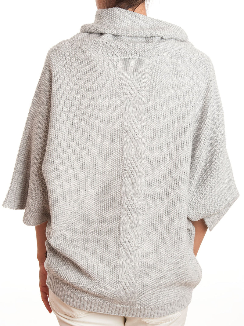 Jersey mit Geflecht aus Mixed Kaschmir | Dalle Piane Cashmere