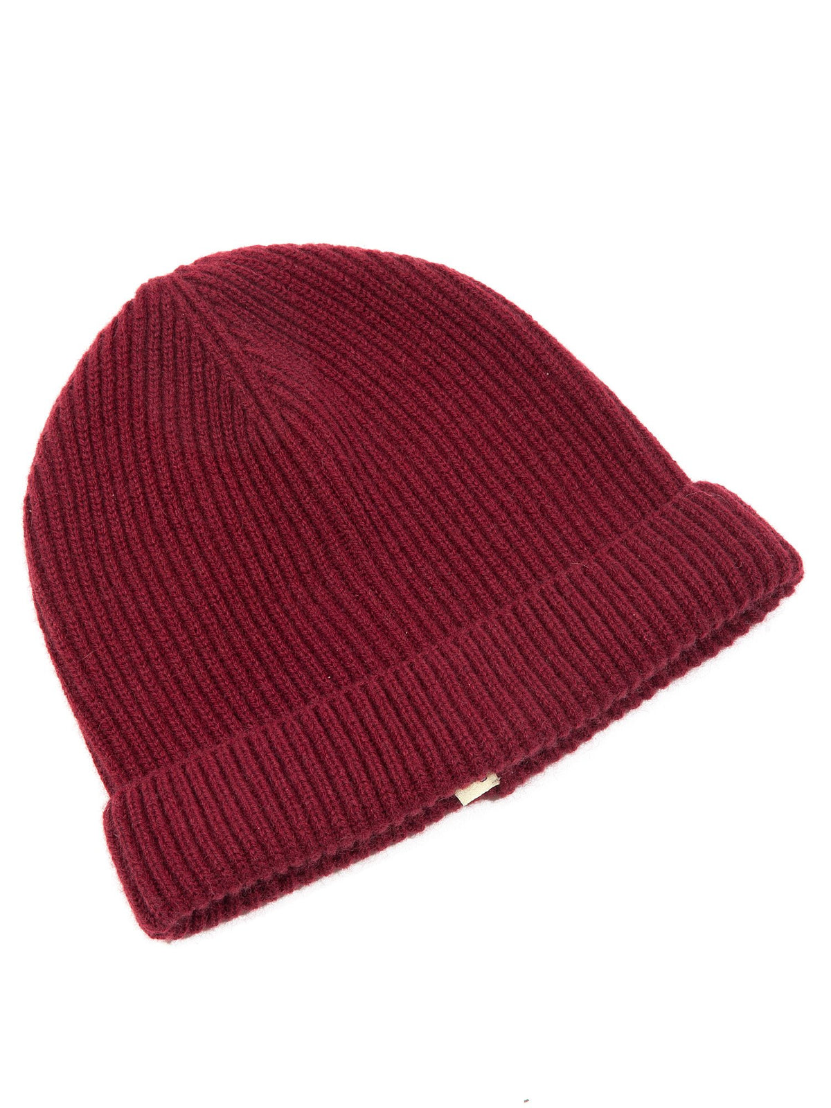 Herrenmütze aus 100 % Kaschmir im englischen Patentmuster, Farbe Bordeaux, Ansicht 2 | Dalle Piane Cashmere