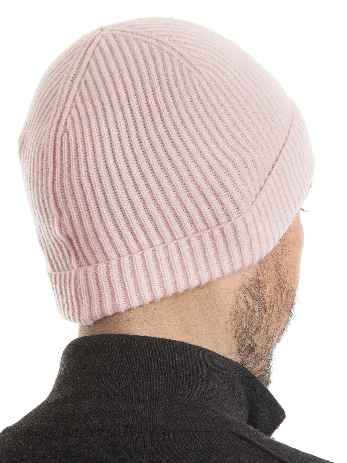 Herrenmütze aus 100 % Kaschmir im englischen Patentmuster, Farbe Rosa | Dalle Piane Cashmere