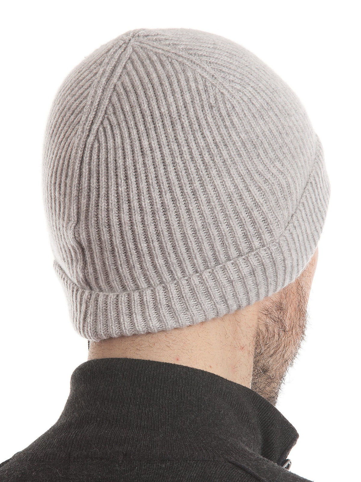 Herrenmütze aus 100 % Kaschmir im englischen Patentmuster, Farbe Grau | Dalle Piane Cashmere